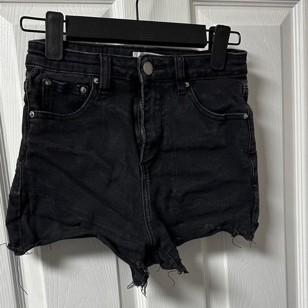 Classic Black Denim Jean Shorts